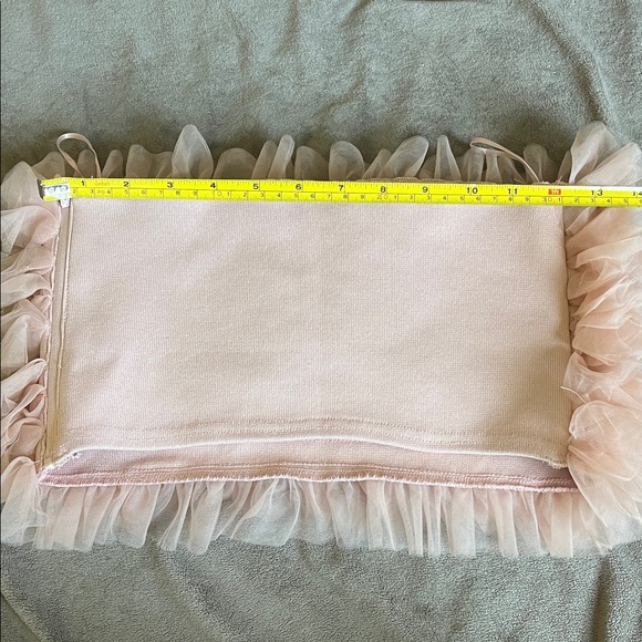 MABLE Soft Pink Ruffle cropped Tube Top size L - Picture 9 of 11